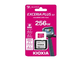 KIOXIA MicroSd 256GB EXCERIA PLUS G3 210MB/s 210MB/s U3 V30 A2 4K Card 